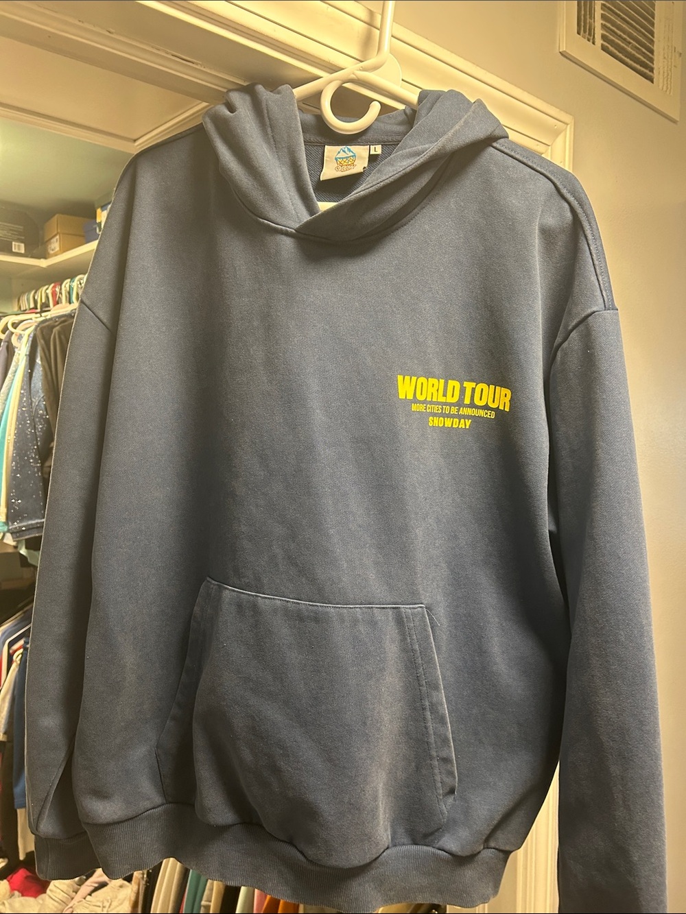 Snow Day Navy World Tour Graphic Hoodie Sweatshirt - Unbranded